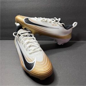 Nike Vapor Speed 3 White Gold Football Cleats FB3303-103 Men's Size 12